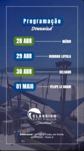 Programação Clássico Beach Club - Todas as Unidades 3