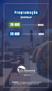 Programação Clássico Beach Club - Todas as Unidades 5